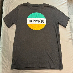 Hurley Boys‎ Gray Graphic Print Short Sleeve T-Shirt Medium